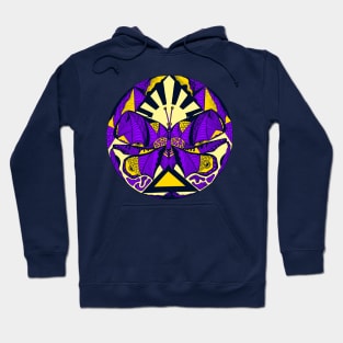 Purple Sunrise Abstract Butterfly Hoodie